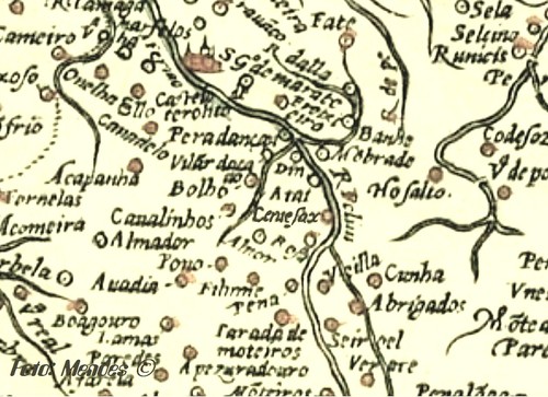 Cerva - Excerto de Mapa - 1561