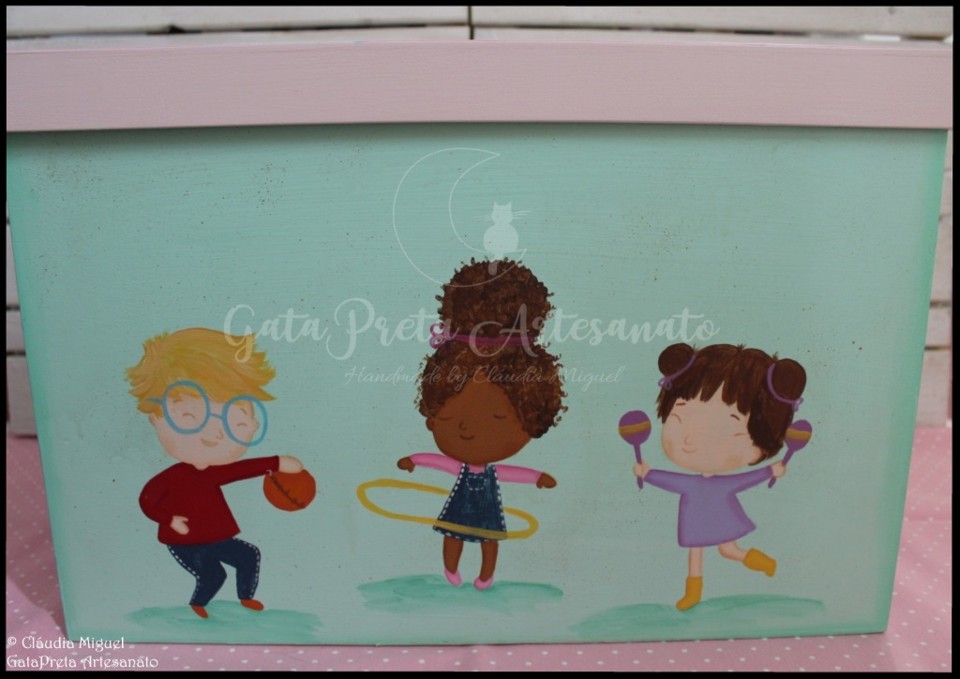 Caixa arrumação para a escola Brincar e Aprender