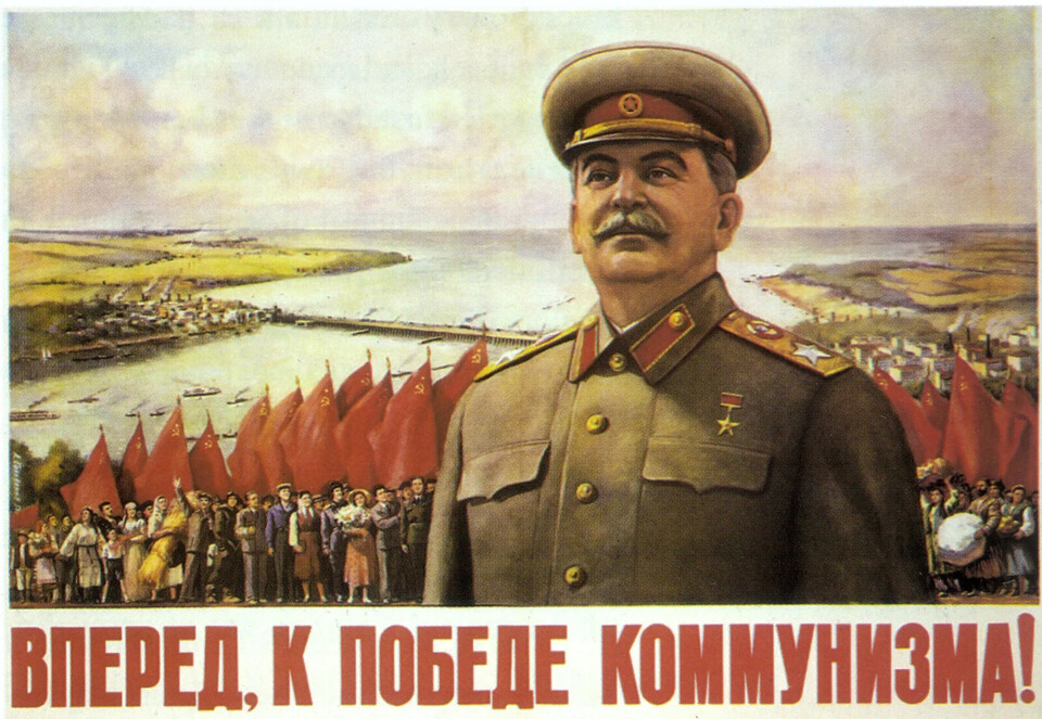 Joseph-Stalin-Soviet-poster-communism-victory-Dict