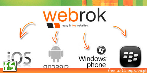 Webrok - Criar site grátis para telemóvel, criar site grátis para Android, Criar site grátis para iPhone ou iPad