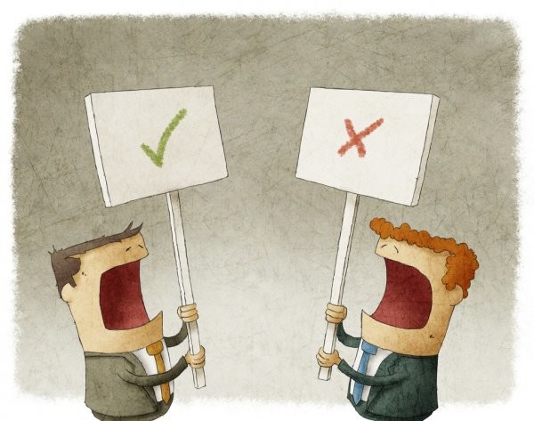 Opiniões opostas Opiniões opostas