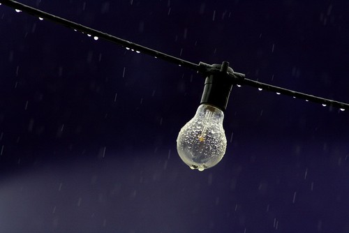 lightbulb rain