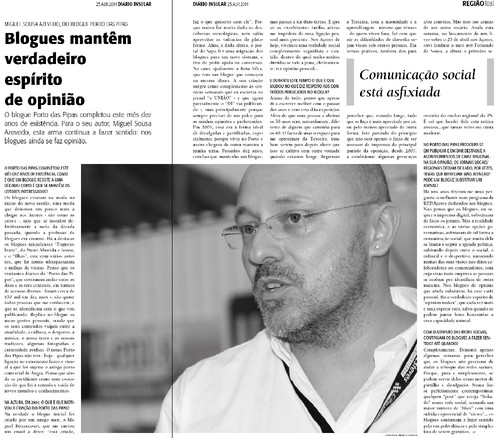 Entrevista no DI de hoje...