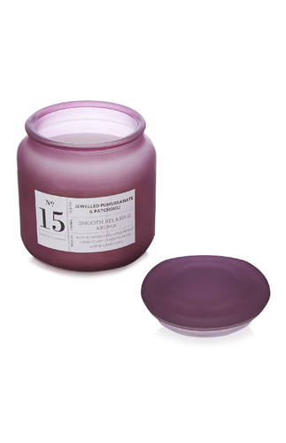 kimball-0020912-no.15 frosted jar candle purple, g
