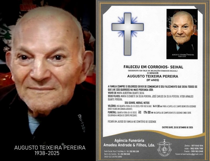 FOTO RIP DE AUGUSTO TEIXEIRA PEREIRA -87 ANOS (GOS