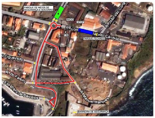 O percurso do evento...