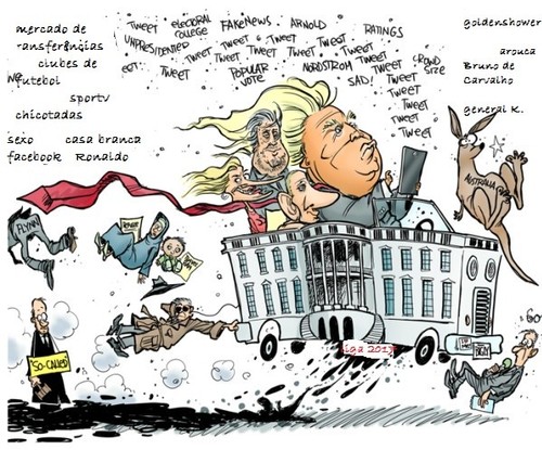 trump-cartoon- época de transferências- papagaio