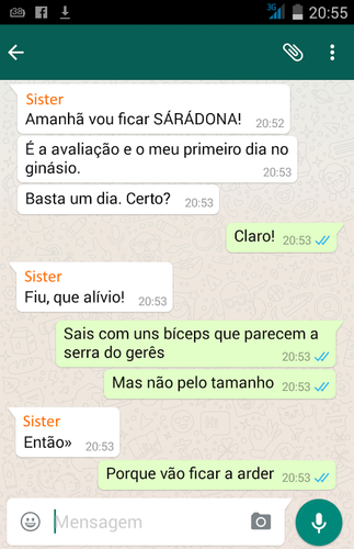 Whatsapp Maria das Palavras e Sister | Humor negro