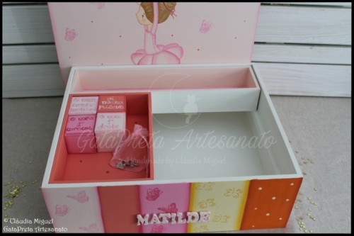 Caixa batizado e recordações Bailarina Colorida3