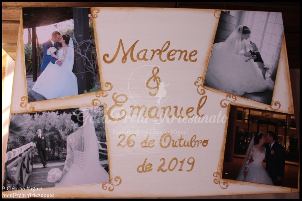 Caixa arrumação recordações casamento Golden M