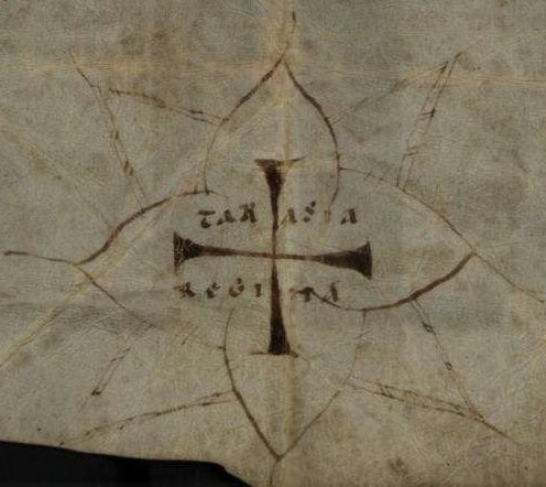 11 - Pormenor do selo real de D. Teresa no final d 11 - Pormenor do selo real de D. Teresa no final d