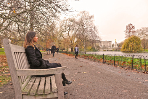 Parque St. James com o Palácio de Buckingham ao fundo