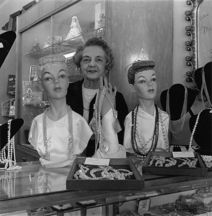 Ms. Bennet in her jewelry store on West Street, 19