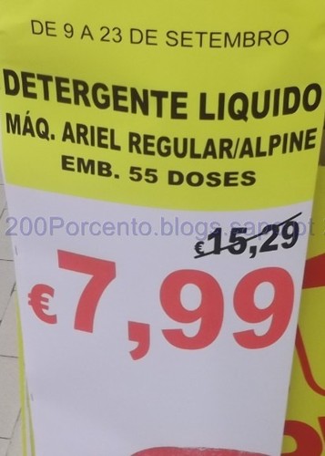 Detergente ARIEL regular / Alpine 55Doses