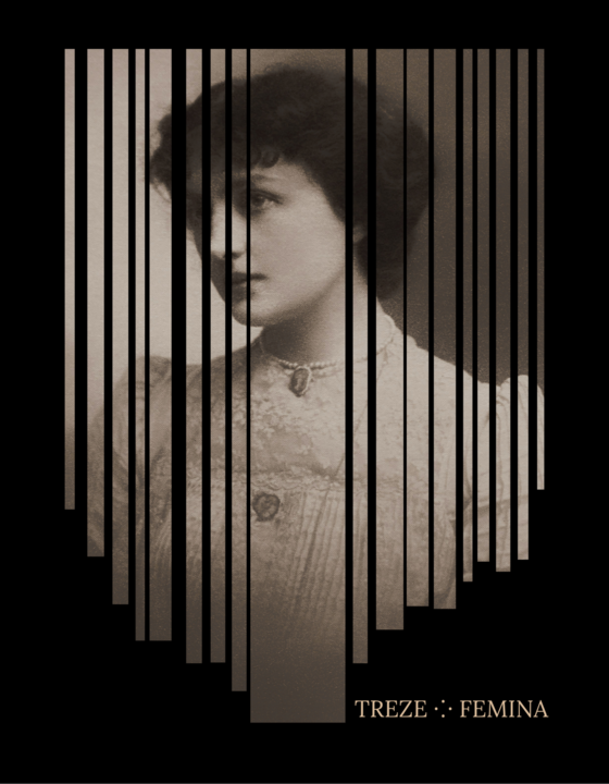 Gray Beige Framed Woman Photo Basic T-Shirt (1).pn