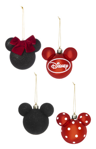 Kimball-3189901-Mickey and Minnie 4PK Decorations,