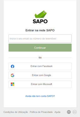 SAPO Login - Ajuda SAPO
