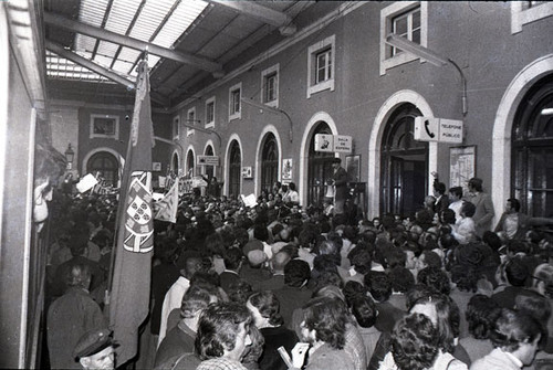 Regresso de Mário Soares a Portigal, 1974,  arquivo da Global Imagens