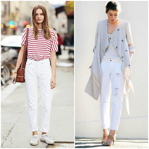 white boyfriend jeans fall street style outfits 20