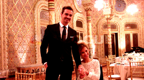 Joao e Inês no casamento