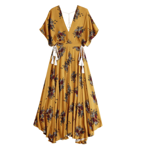 Batwing Floral Cut Out Maxi Dress.png