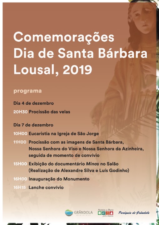 Programa Comemorações St. Bárbara 4 e 7.12.2019