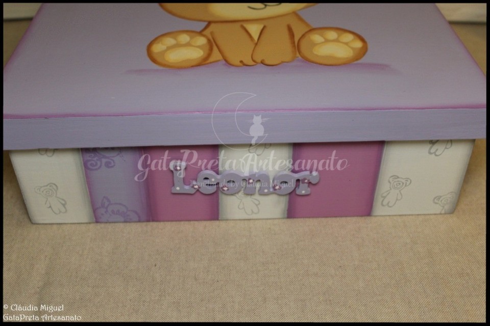 Caixa grande de recordações bebé Lilac Bear3.JP