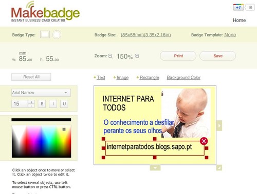 cartões de visita