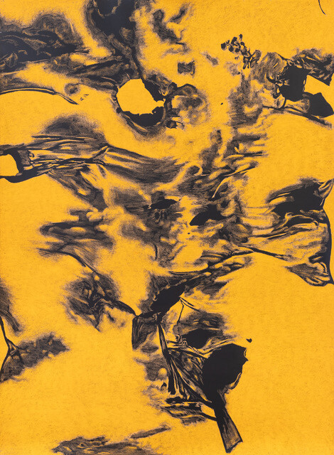 RHP. #2 Cruzar o fogo. Pastel seco s_ papel negro 