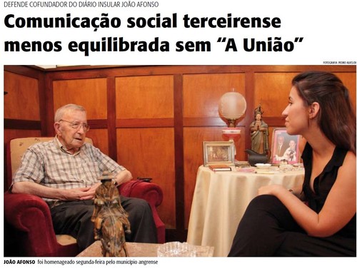 João Afonso, em entrevista ao DI, jornal que também fundou...