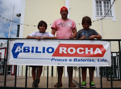 O pódio com os três concorrentes... 