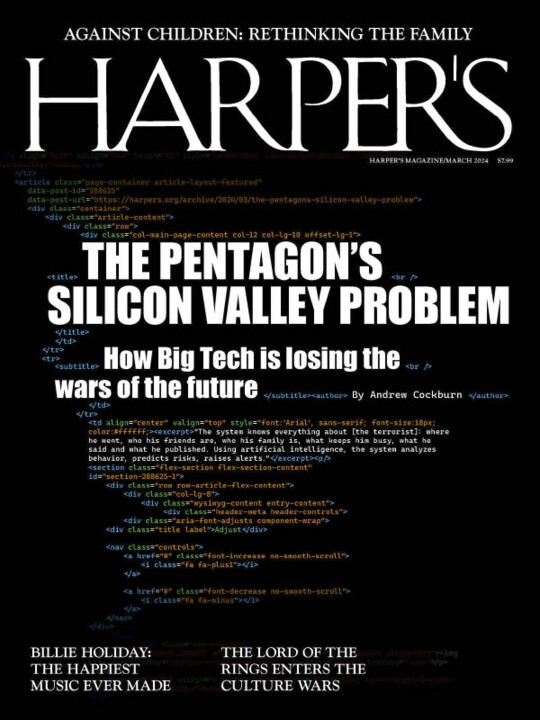 A capa de Março da Harper&#39;s.jpg