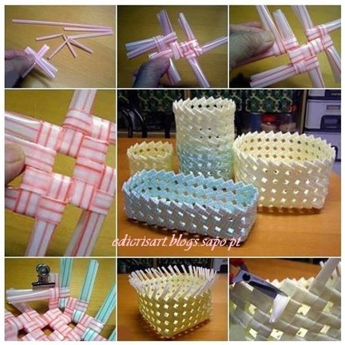 IDEIA RECICLAR PALHINHAS