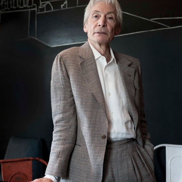 Rolling Stones drummer, Charlie Watts seen at the 