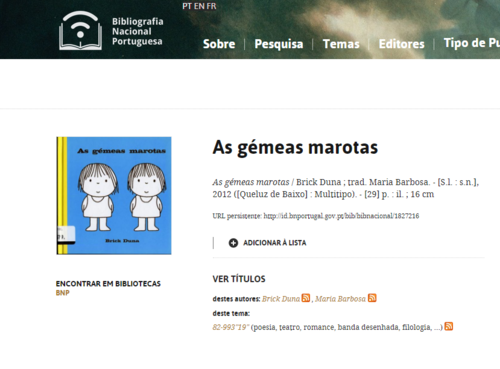 BNP - Bibliografia Nacional Portuguesa