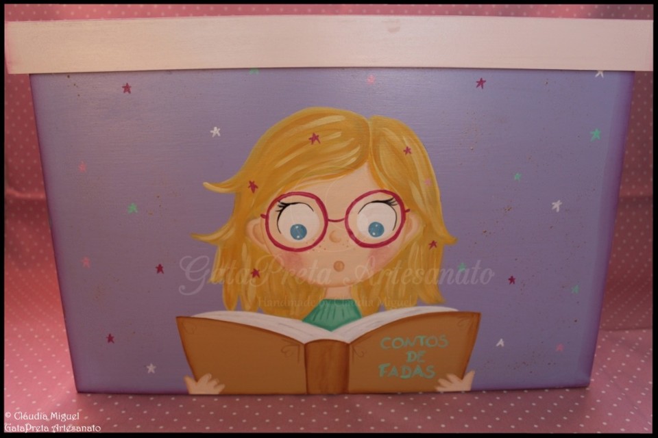 Caixa arrumação para a escola Contos de Fadas3.J
