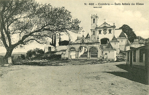 Santo António dos Olivais. Bilhete-postal antigo.