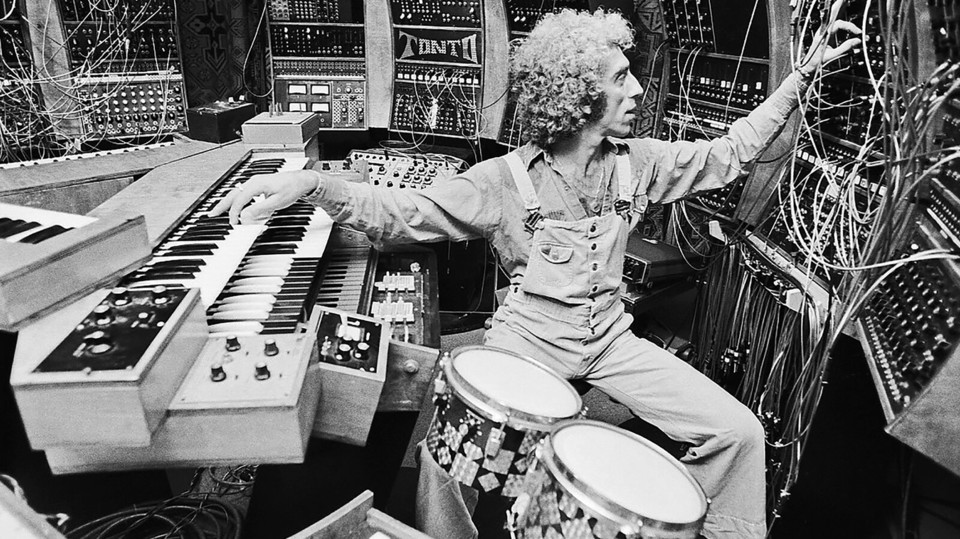 Malcolm Cecil with TONTO, the synthesizer he built