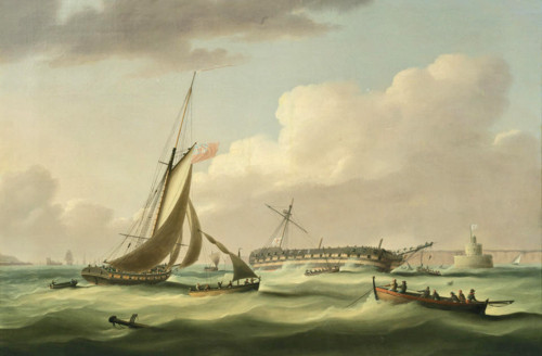 Trafaria Arte Pintura The wreck of HMS Bombay Cast