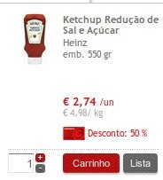 75% de desconto | CONTINENTE | Heinz