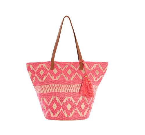 PRIMARK mala-de-ombro-praia-cor-de-rosa-e-dourado.