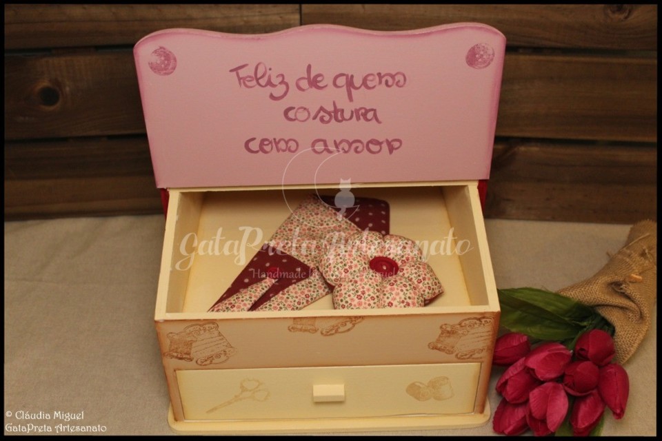 Caixa de costura XXL e caixa agulhas Sewing Quilts