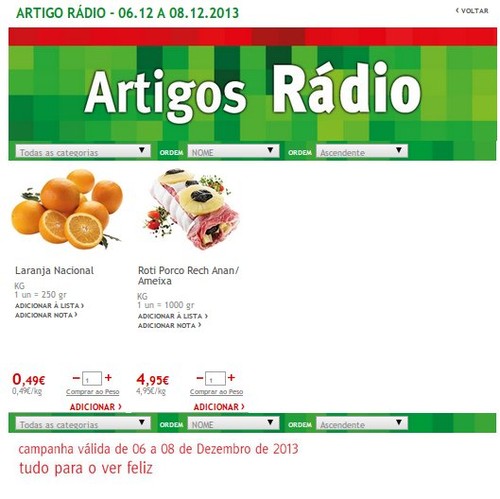 Artigos Rádio | JUMBO | de 6 a 8 dezembro