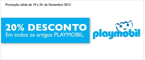 20% de desconto | EL CORTE INGLÉS | Playmobil, de 19 a 24 novembro