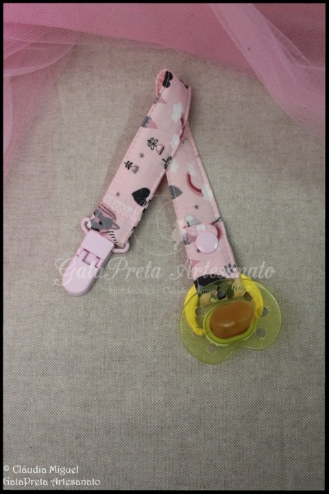 Babete e prendedor de chupeta Unicórnios Mágicos