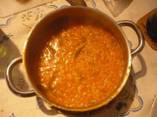 Arroz de tomate e pimento