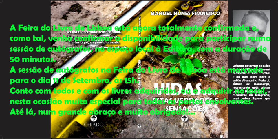 Sessão de autógrafos na Feira do Livro de Lisboa