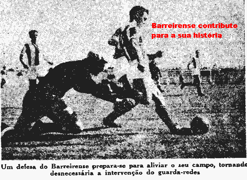 1957-58-belenenses-fcb-braulio e um defesa do fcb.