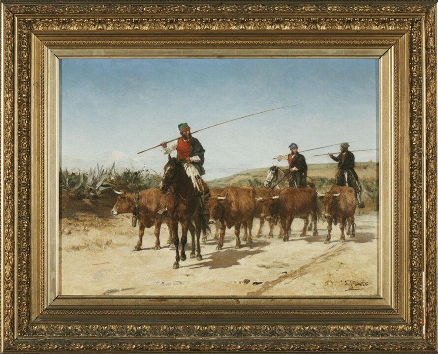 Campinos-Óleo de António Silva Porto.jpg