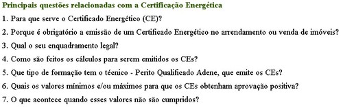 perguntas certificação energética